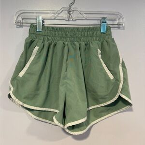AS Revival green and white athletic‎ shorts
